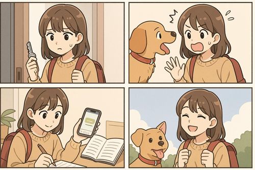 ペットシッターとしての注意点を確認する女性